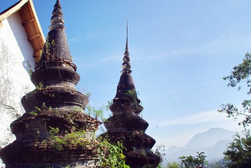 Laosas, Luang Prabang, Šventykla, Senoji Šventykla, Stupas, Kraštovaizdis, Buda, Ramybė, Budizmas