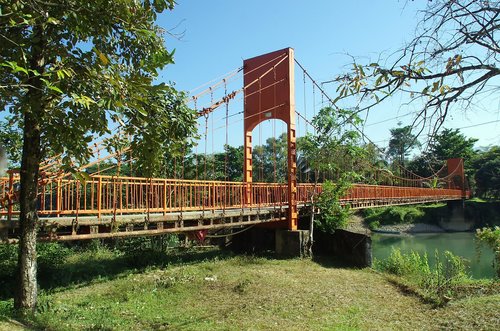 Laosas,  Vang Vieng,  Tiltas,  Kabantis Tiltas,  Lynai,  Upė,  Nuotykių,  Kraštovaizdis