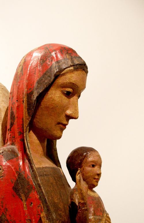 Laquila, Italy, Muziejus, Statula, Marija, Jėzus