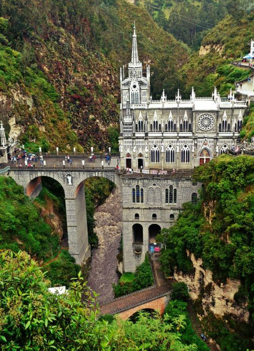 Las Lajas, Kolumbija, Šventykla, Bažnyčia, Tiltas