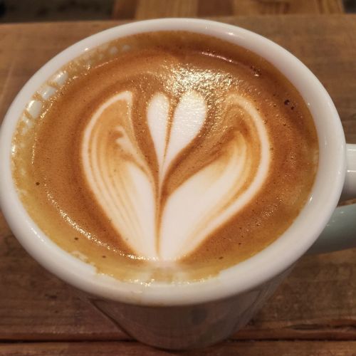 Latte, Latte Art, Kavinė, Taurė, Forma, Širdis, Oekaki
