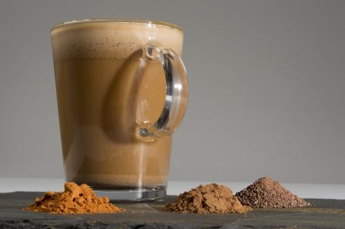 Latte, Aztec Latte, Kavinė Organico, Cinamonas, Kajano Pipirai, Kakava