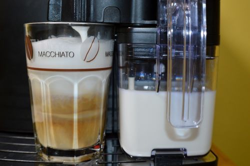 Latte Macchiato, Kava, Arbata, Kavinė Au Lait, Milchschaum, Stiklas, Pienas