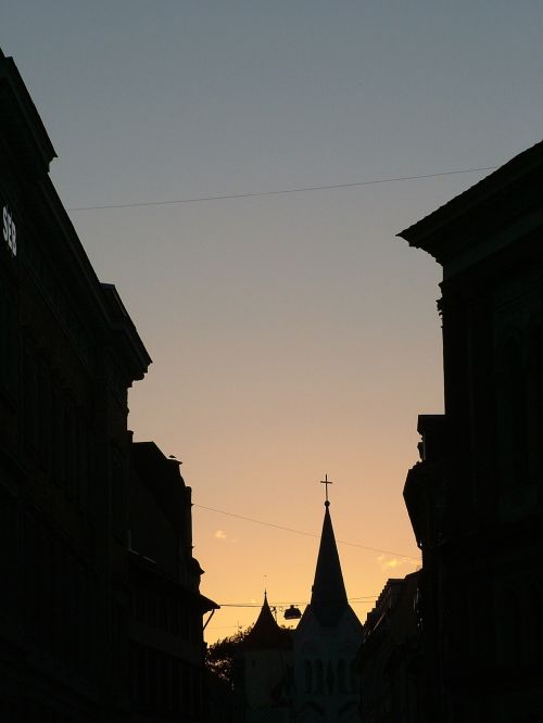 Latvia, Riga, Twilight, Vakaras