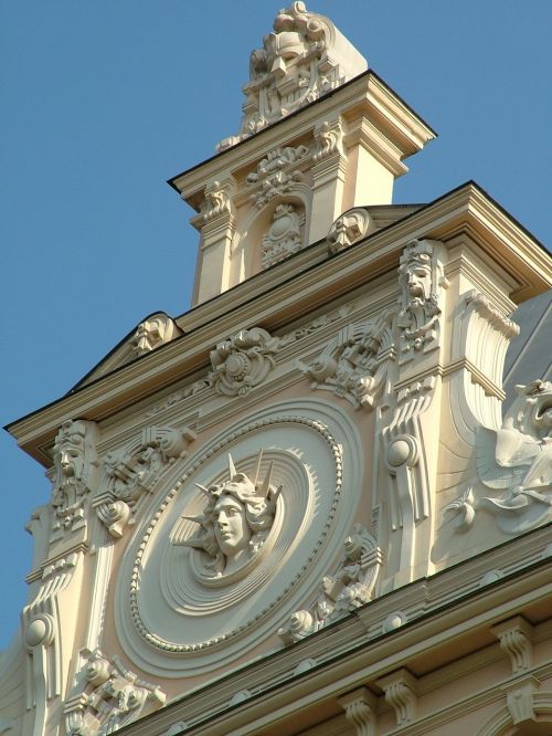 Latvia, Riga, Art Nouveau, Pastatas