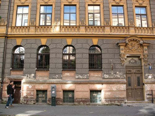 Latvia,  Riga,  Fasadas,  Art Nouveau,  Langas