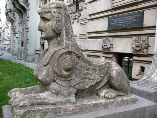Latvija,  Ryga,  Art Nouveau,  Skulptūra