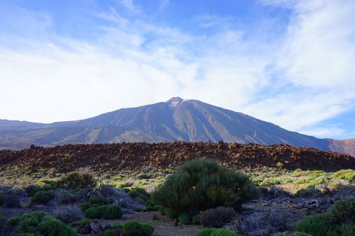 Lavos Srautas, Milžiniškas, Lava, Bazaltas, Teide, Kalnas, Vulkanas, Aukščiausiojo Lygio Susitikimas, Pico Del Teide, Teyde, Teide Nacionalinis Parkas, Tenerifė, Kanarų Salos, 3718 M, 3718 Metrai, 3718