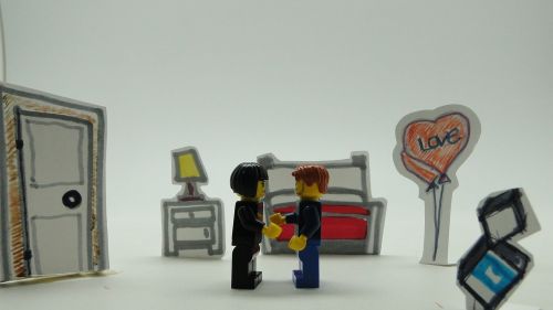 Lego, Meilė, Poros, Romantika, Žmonės, Bučinys, Grooms, Vestuvės, Laimingas