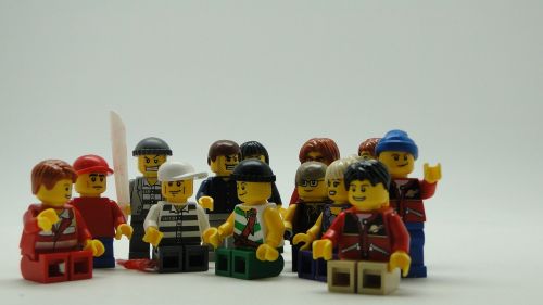 Lego, Žmonės, Lėlės, Mažas, Minios