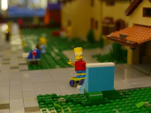 Lego,  Žaislas,  Paroda,  Žaisti,  Plastmasinis,  Linksma,  Spalvinga,  Statyti,  Bart Simpson,  Blokai,  Vaikystės,  Nostalgiškas