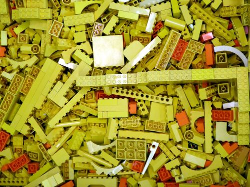 Lego Blokai, Statyti, Geltona, Surinkti, Statybiniai Žaislai, Plastmasinis