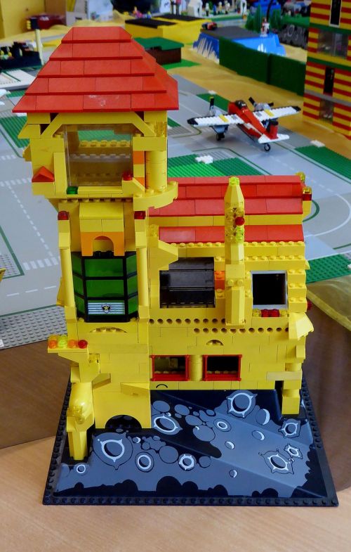 Lego Blokai, Lego Pastatyti Spalvingą, Geltona, Surinkti, Namai, Vila, Plastmasinis, Statybiniai Blokai