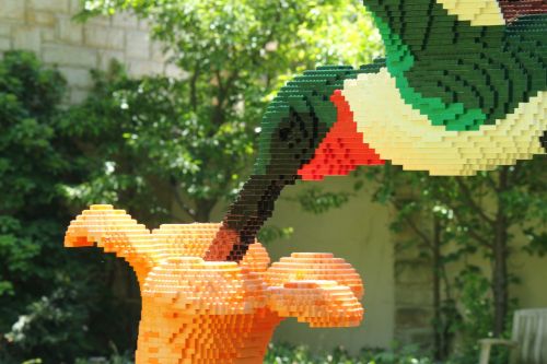 Lego,  Kolibris,  Gėlė,  Paukštis,  Nektaras,  Rodyti,  Žaislas,  Skulptūra,  Menas,  Cleveland,  Botaninis & Nbsp,  Sodas,  Lauke,  Lego Hummingbird 2