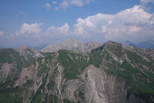 Leilachspitze, Baseinų Viršus, Kalnas, Kalnų Viršūnių Susitikimas, Allgäu Alpės, Vilsalpseeberge, Austria, Tyrol