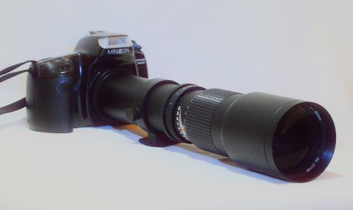Objektyvas, Tele, 500 Mm, Fotoaparatas, Minolta, Slr, Fotografija