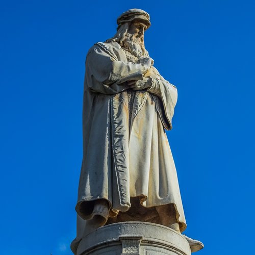Leonardo Da Vinci ,  Skulptūra,  Statulas,  Milanas,  Italija,  Menininkas,  Mokslininkas,  Milanas