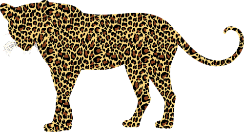 Leopardas, Didelė Katė, Kačių, Gyvūnas, Laukinė Gamta, Siluetas, Tekstūra, Dėmės, Nemokama Vektorinė Grafika