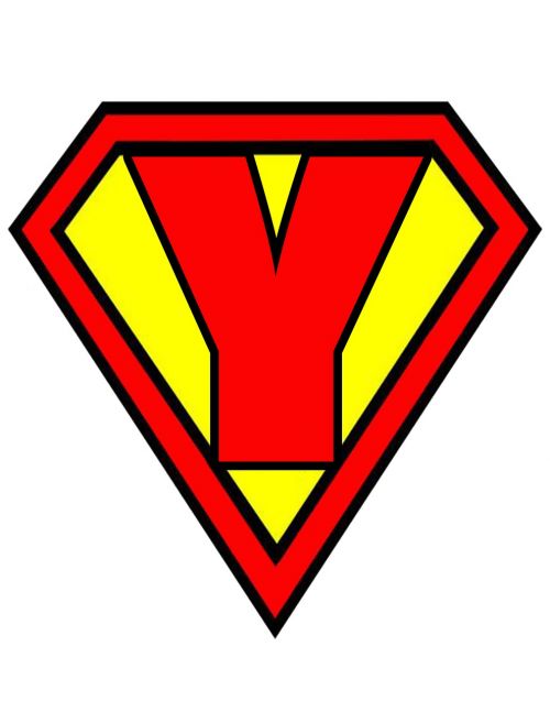 Laiškas, Y, Supermenas, Stilius, Raudona, Geltona, Vėliavos, Apdaila, Logotipas