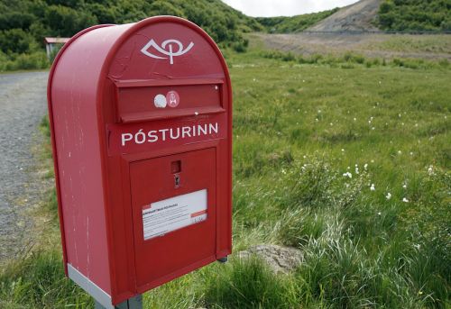 Pašto Dėžutės, Pašto Dėžutę, Raudona, Iceland, Pašto Dėžutė