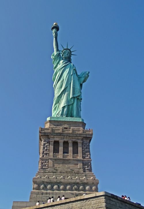 Amerikietis, Laisvės Statula, Niujorkas, Oras, Mėlynas