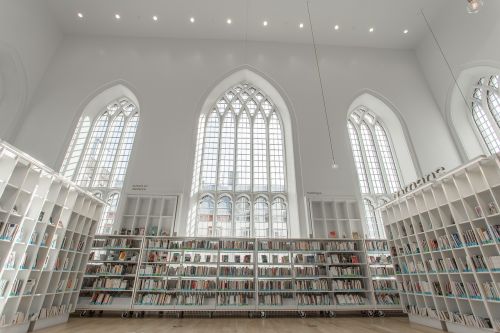 Biblioteka, Bažnyčia, Architektūra, Balta, Knygos, Šviesa, Langas, Quebec City, Kanada, Quebec, Miestas