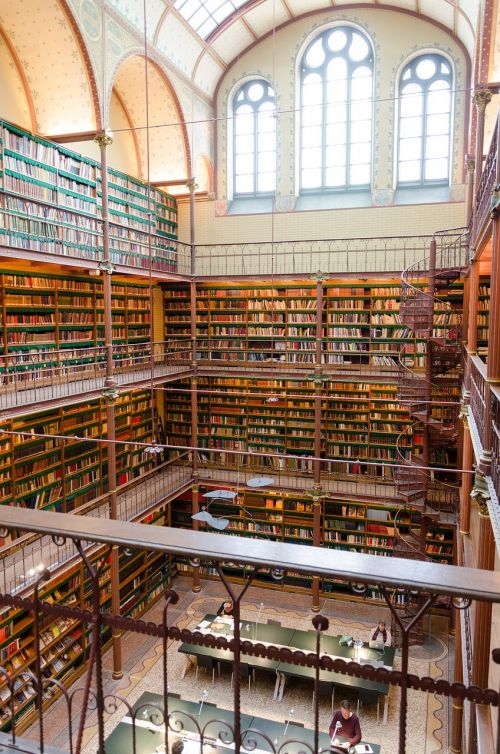 Biblioteka, Knygos, Amsterdamas, Rijksmuseum, Lankytojai