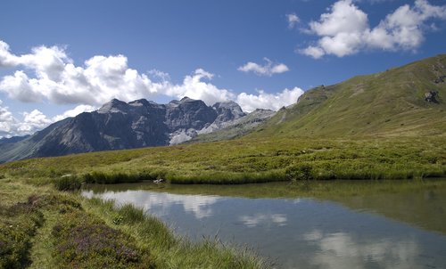 Lichtsee,  Tyrol,  Tribulaun,  Degiklis,  Austrija,  Alpine,  Panorama