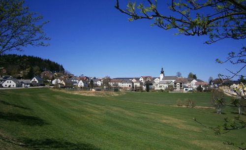 Liebenau, Austria, Kaimas, Pastatai, Dangus, Debesys, Vaizdingas, Kraštovaizdis, Medžiai, Žolė, Laukas, Gamta, Lauke, Šalis, Kaimas, Vasara, Pavasaris