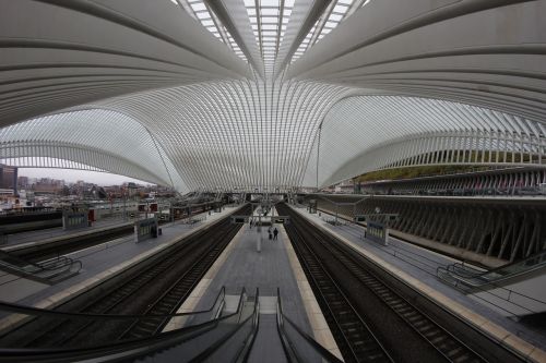 Liège, Traukinių Stotis, Architektūra, Pastatas, Gleise, Lygiagrečiai, Simetrija