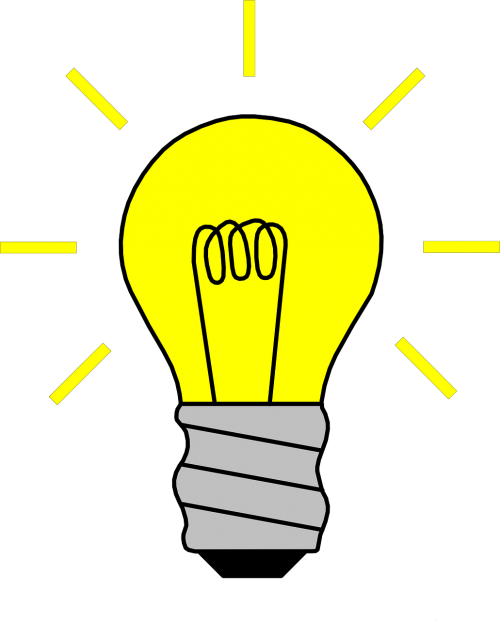 Šviesa, Lemputė, On, Lemputė, Elektros Lemputė, Elektrinis, Lempa, Energija, Galia, Galvoti, Idėja, Apšvietimas, Vidaus, Mąstymas, Įsivaizduok, Elektra, Nemokama Vektorinė Grafika