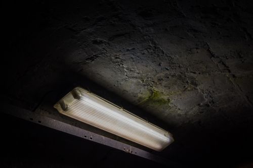 Šviesa, Tunelis, Fluorescencinė Lempa, Urbex, Bunkeris