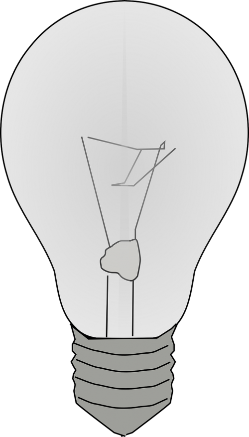 Lemputė, Elektrinė Šviesa, Kaitrinė Lempa, Edison Light, Elektrinis, Lemputė, Volframas, Nemokama Vektorinė Grafika