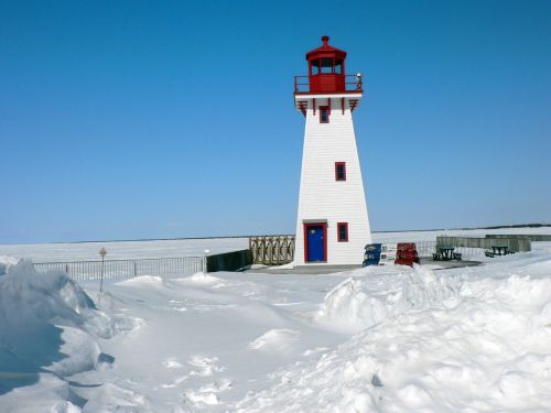 Švyturys, Sniegas, Kanada, Žiema