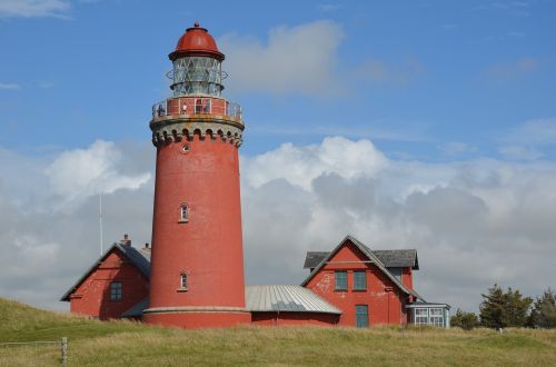 Švyturys, Šiaurės Jūra, Denmark, Kranto, Vasara, Pastatas, Jūrų Transportas