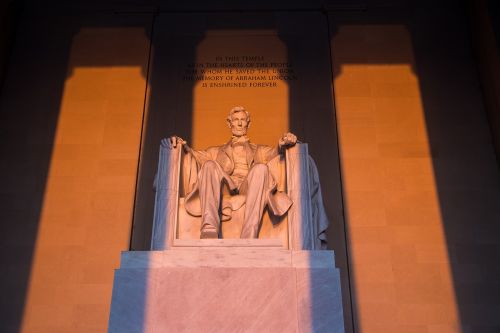 Lincoln Memorialas, Vašingtono D, Abraham Lincoln, Ryto Saulėtekis, Patriotinis, Orientyras