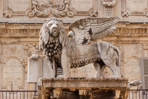 Liūtas, Statula, Pegasus, Sparnuotas Liūtas, Italy, Sparnas