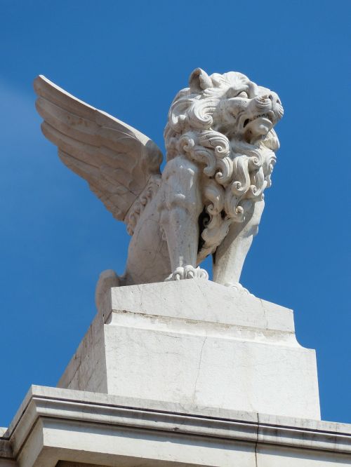 Liūtas, Statula, Sparnas, Markus Löwe, Pegasus, Figūra