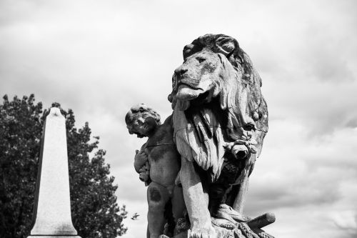 Liūtas, Statula, Paris, France, Paminklas, Aleksandras Iii, Pont Alexandre Iii