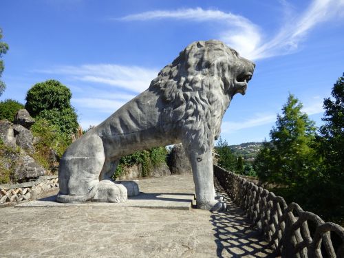 Liūtas, Statula, Parkas, Skulptūra, Ispanija, Turizmas, Galicia, Betanzo