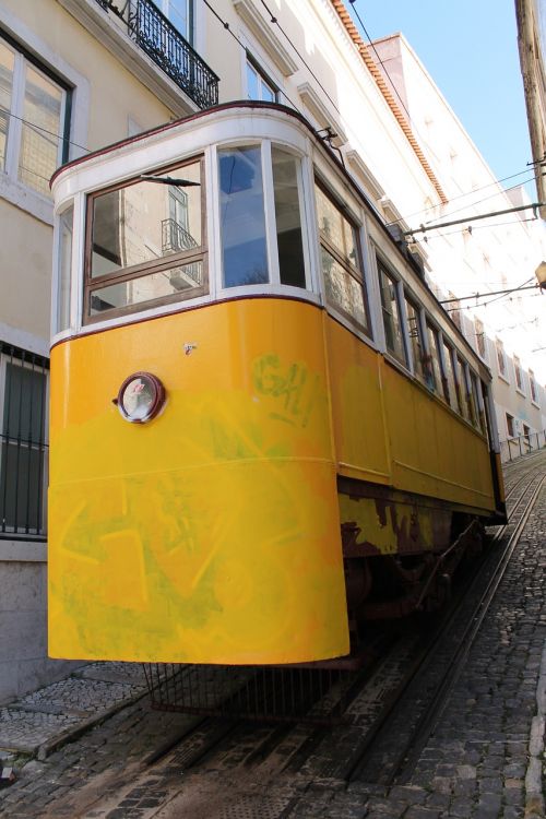 Lisbonas, Portugal, Europa, Turizmas, Geležinkelis, Istorinis, Gatvė, Tramvajus