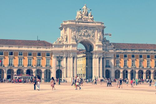 Lisbonas, Vieta, Portugal, Fasadai, Architektūra, Paminklas, Prekyba