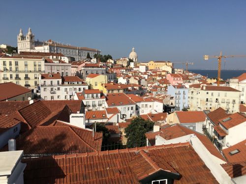 Lisbonas, Portugal, Miestas, Stogai, Miesto Vaizdas