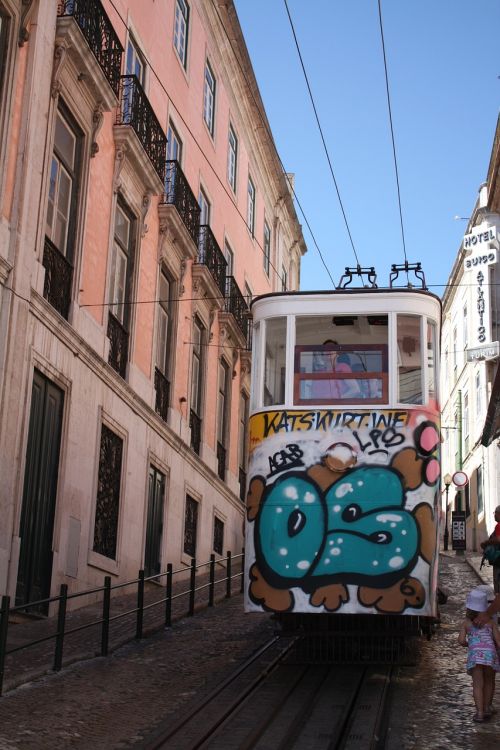 Lisbonas, Tramvajus, Grafiti, Portugal