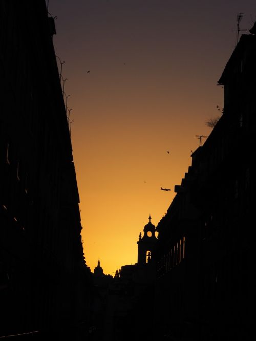 Lisbonas, Saulėlydis, Naktis, Profilis, Dangus