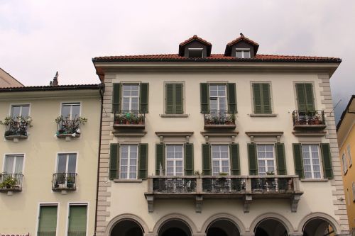 Locarno, Architektūra, Arcade, Architektūrinis Stilius, Viduržemio Jūros, Ticino, Šveicarija