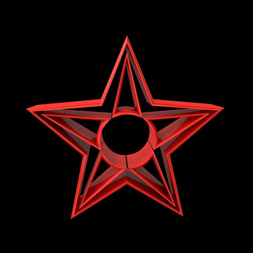 Logotipas, Mygtukas, Simbolis, Personažai, 3D, Žvaigždė, Raudona