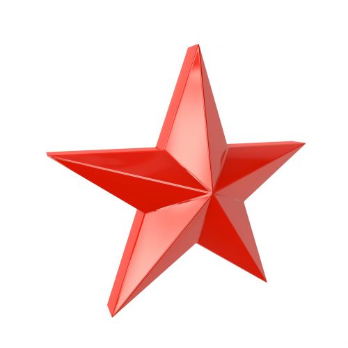 Logotipas, Mygtukas, Simbolis, Personažai, 3D, Žvaigždė, Raudona