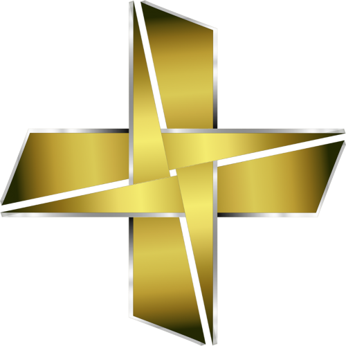 Logotipas, Kirsti, Auksinis, Metalas, Blizgus