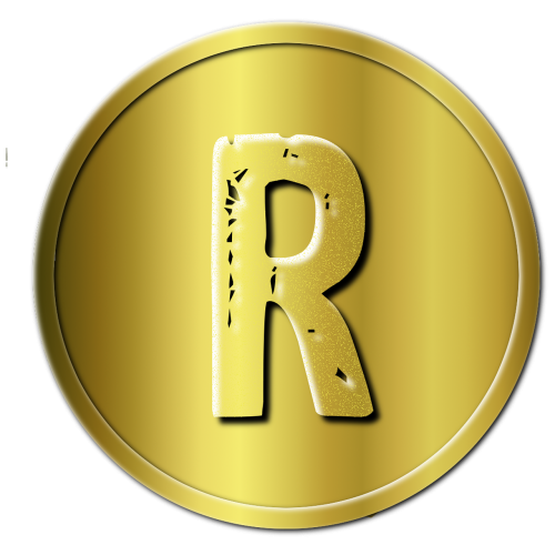 Logotipas, Ratas, Piktograma, Raidė R, Auksas, Nėra Fono, Grafika, Skaidrumas